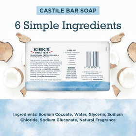Kirk's close-up of bar lather texture demonstrating rich, gentle coconut cleanse