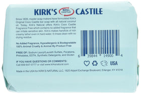 Kirk's stacked bars in a bathroom setting, clean look and gentle daily cleansing