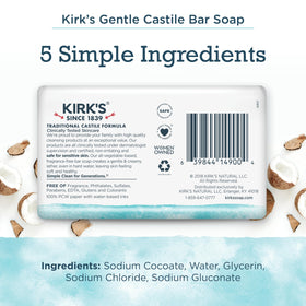 Kirk's single 4 oz bar front view showing size and easy-grip benefit