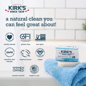 Kirk's bar applied to fabric showing stain pre-treatment power for laundry