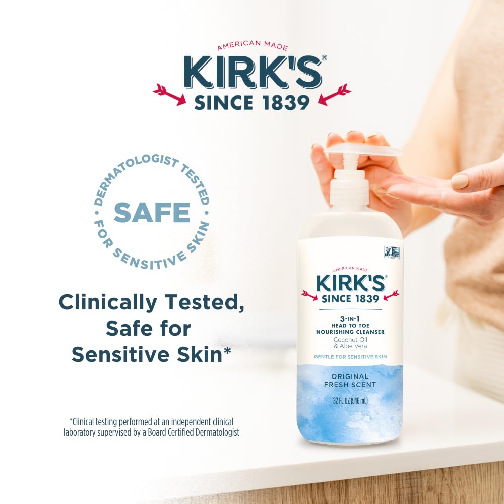 Kirk's bottle packed in a travel bag for simplified toiletries on trips