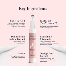 Kisinly label close-up showing key ingredients for skin clarity