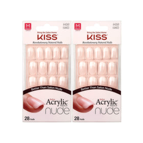 KISS front packaging showing nude French press-on nails for a ready-to-wear manicure
