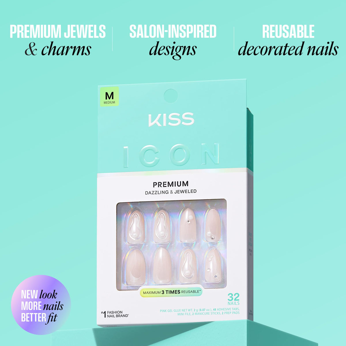 KISS nails in hand to show scale and realistic size comparison