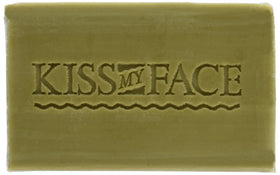 Kiss My Face soap lather in hand highlighting texture and moisturizing benefit