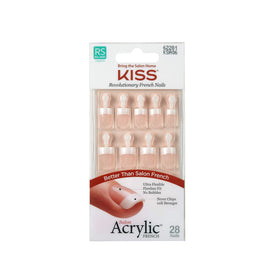 KISS close-up of nail shape and French tip highlighting precise styling