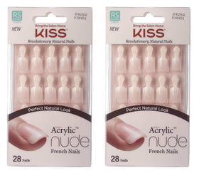 KISS nails worn on hand demonstrating natural nude look and longevity