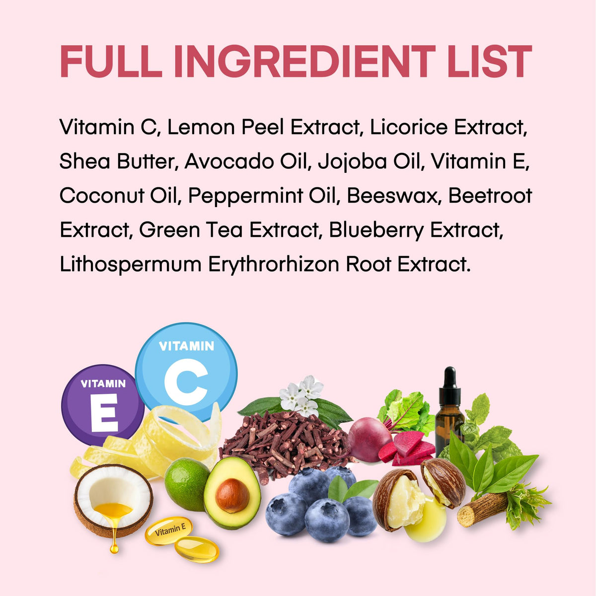 KissBea opened cap and label detail showing ingredient list and usage tips
