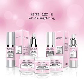 KissRedE application demo patting cream under eye for gentle absorption