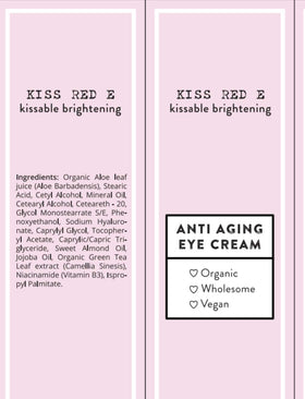 KissRedE before and after results illustrating reduced puffiness appearance