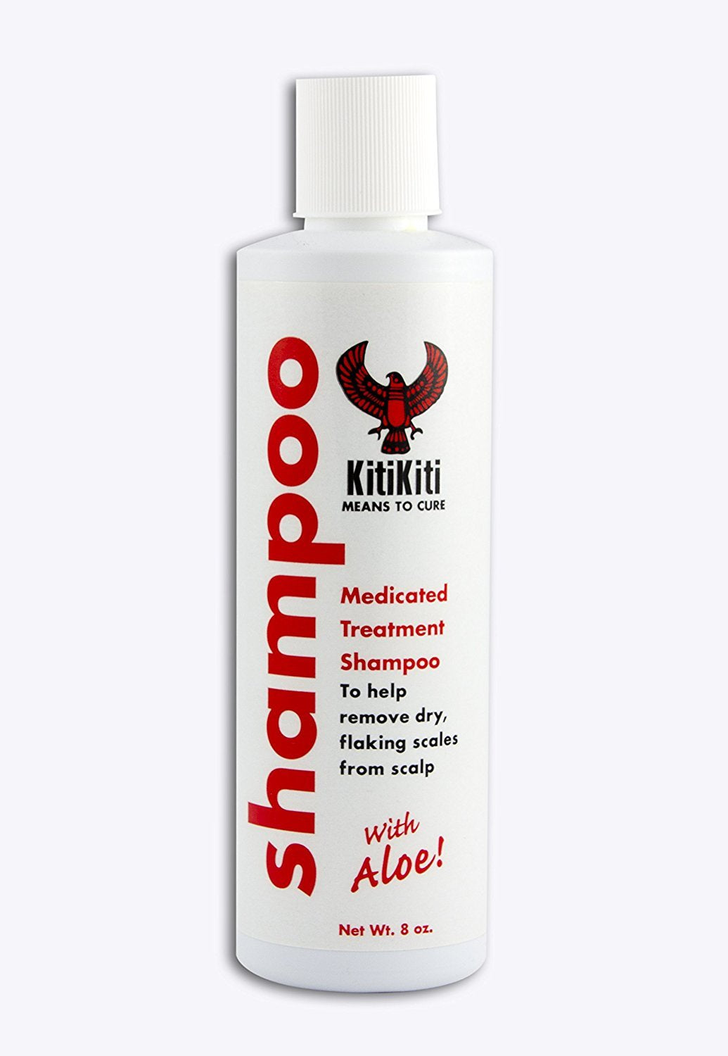 Kitikiti front bottle view showing label and 8 oz size, promotes clearer scalp