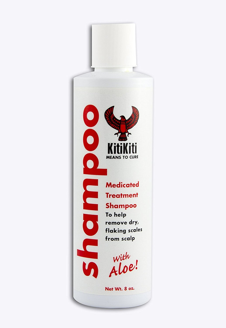 Kitikiti front bottle view showing label and 8 oz size, promotes clearer scalp