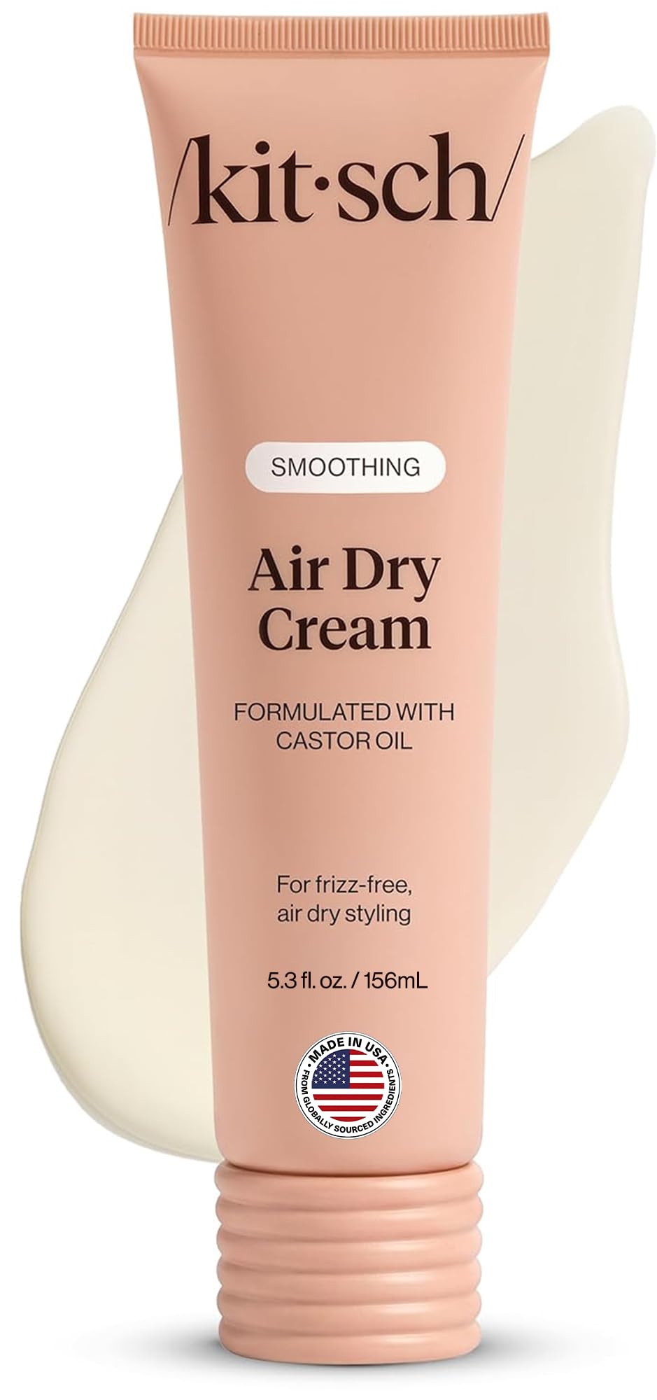 Kitsch front packaging showing product and benefit of lightweight frizz control