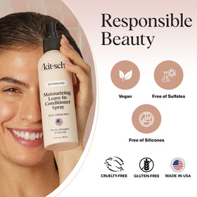 Kitsch spray used on curly hair to reduce frizz and improve definition