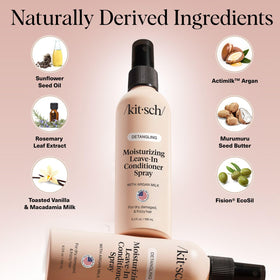 Kitsch fine mist spray creating even coverage for easy detangling