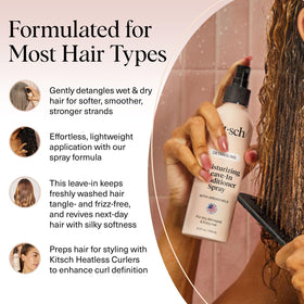 Kitsch before and after hair comparison showing reduced tangles and shine