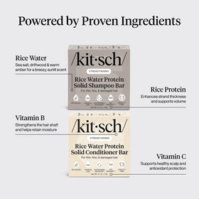 kitsch bars placed on bathroom shelf illustrating tidy, sustainable storage