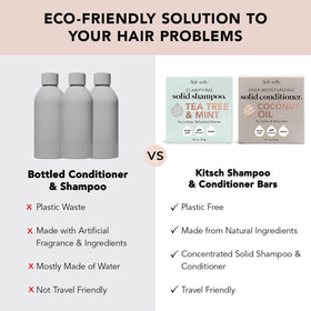 Kitsch shampoo and conditioner bars in travel tin proving TSA-friendly convenience