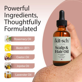 Kitsch before and after hair shine comparison illustrating added gloss and smoothness