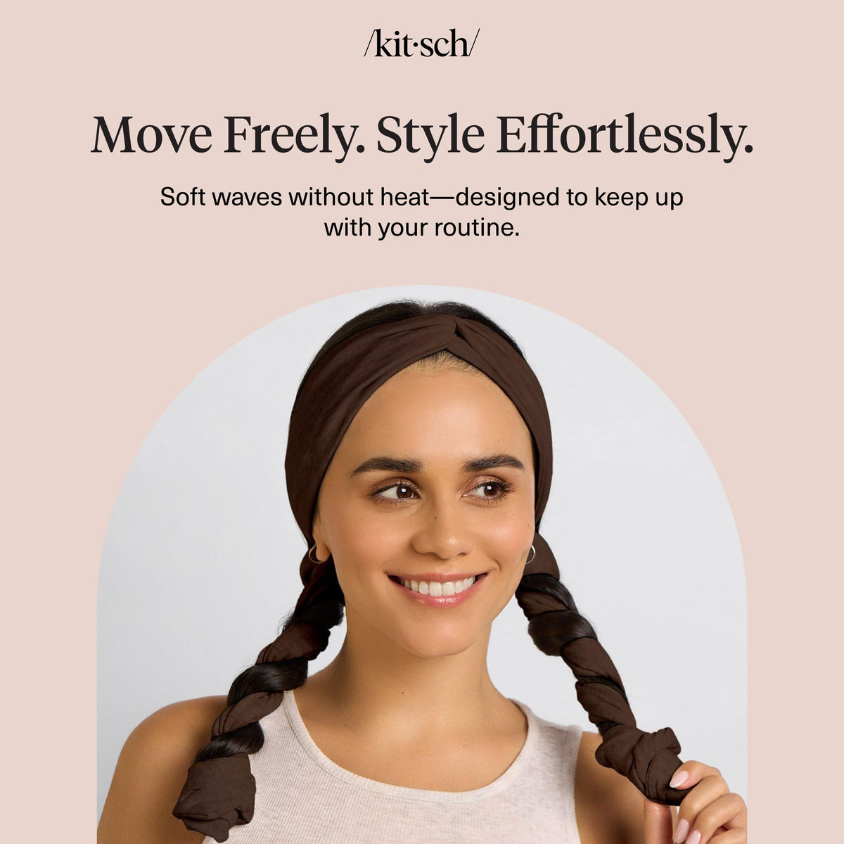 Kitsch before and after waves showing improved texture and volume benefit