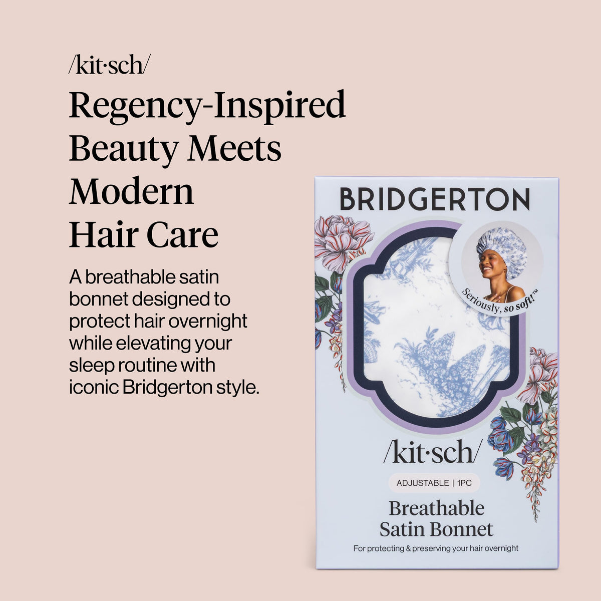 Kitsch close-up of satin interior showing soft texture that reduces friction and frizz