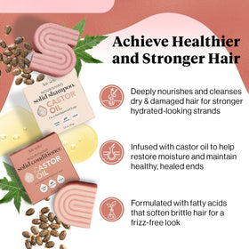 Kitsch close-up texture of solid castor oil bar highlighting creamy conditioning