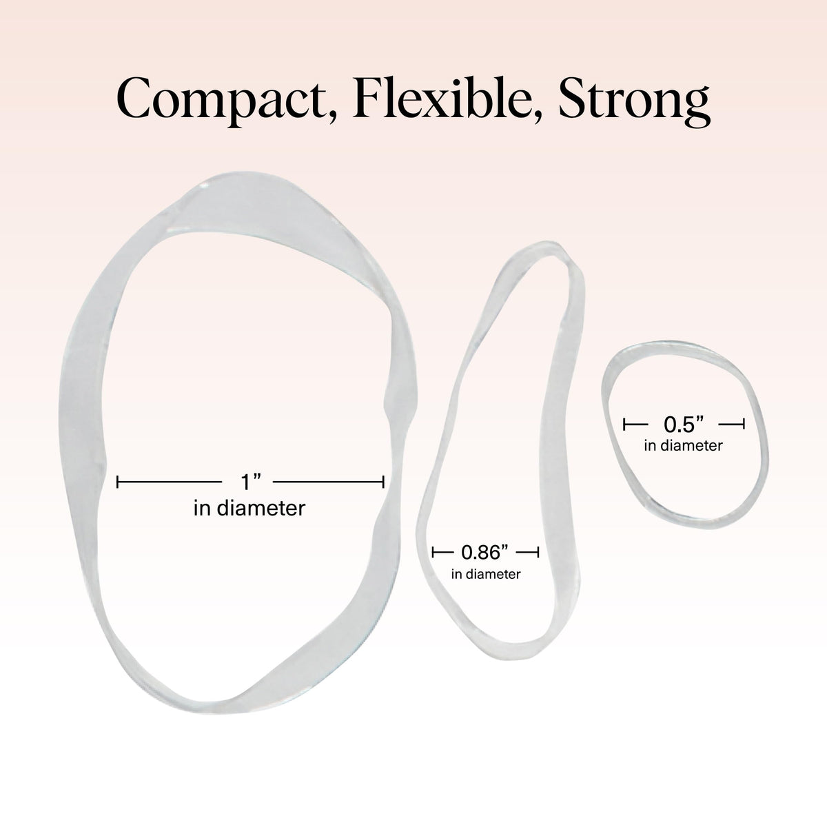Kitsch clear elastics grouped with styling tools for quick touch-ups