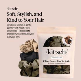 Kitsch close-up of pillowy satin texture that reduces friction and hair damage