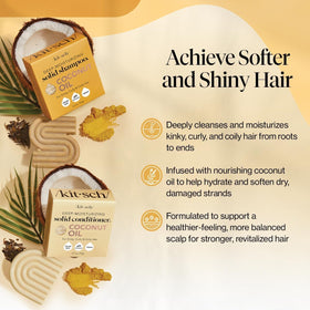 Kitsch shampoo bar texture close-up highlighting gentle cleansing benefits