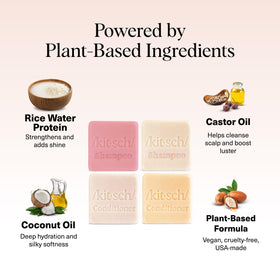 Kitsch coconut conditioner bar creamy swipe showing hydration benefit