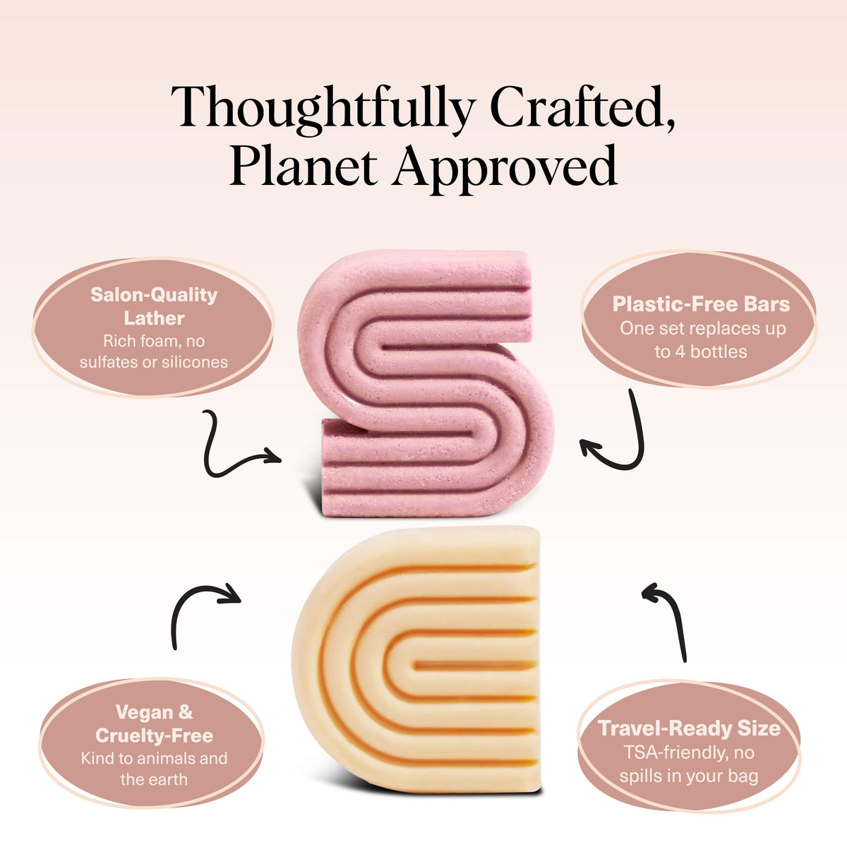 Kitsch conditioner bar applied to damp hair demonstrating deep moisturization and frizz control