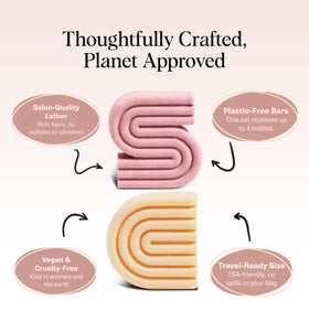Kitsch conditioner bar applied to damp hair demonstrating deep moisturization and frizz control