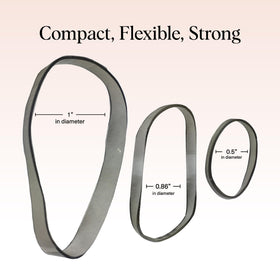 Kitsch elastics used in a detailed braid, neat discreet hold for styling