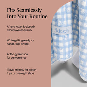 Kitsch neatly folded for travel showing compactness and easy packing benefit