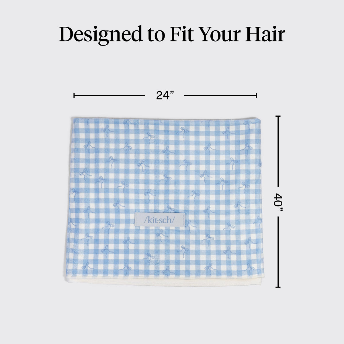 Kitsch on model with long hair showing full coverage and comfortable fit benefit