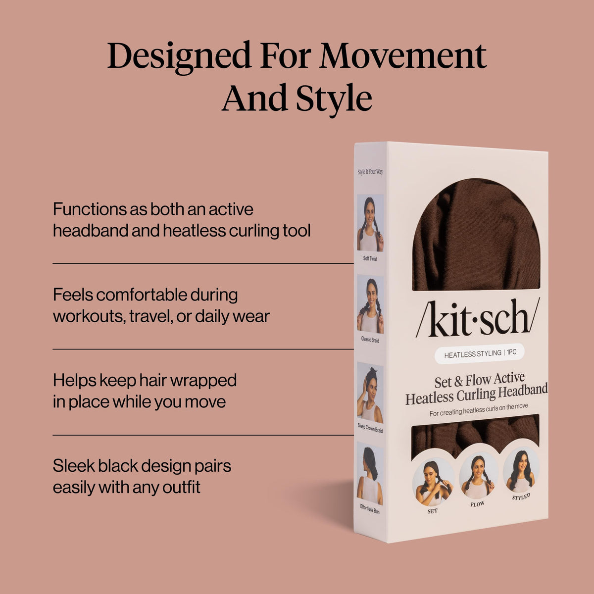 Kitsch hair wrap detail showing how strands wrap for natural waves benefit