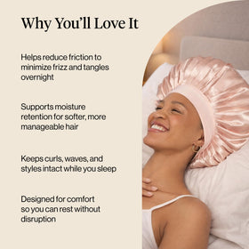 Kitsch bonnet holding curls to preserve styled shape