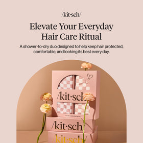 Kitsch label and care tags detail showing washable durable materials benefit