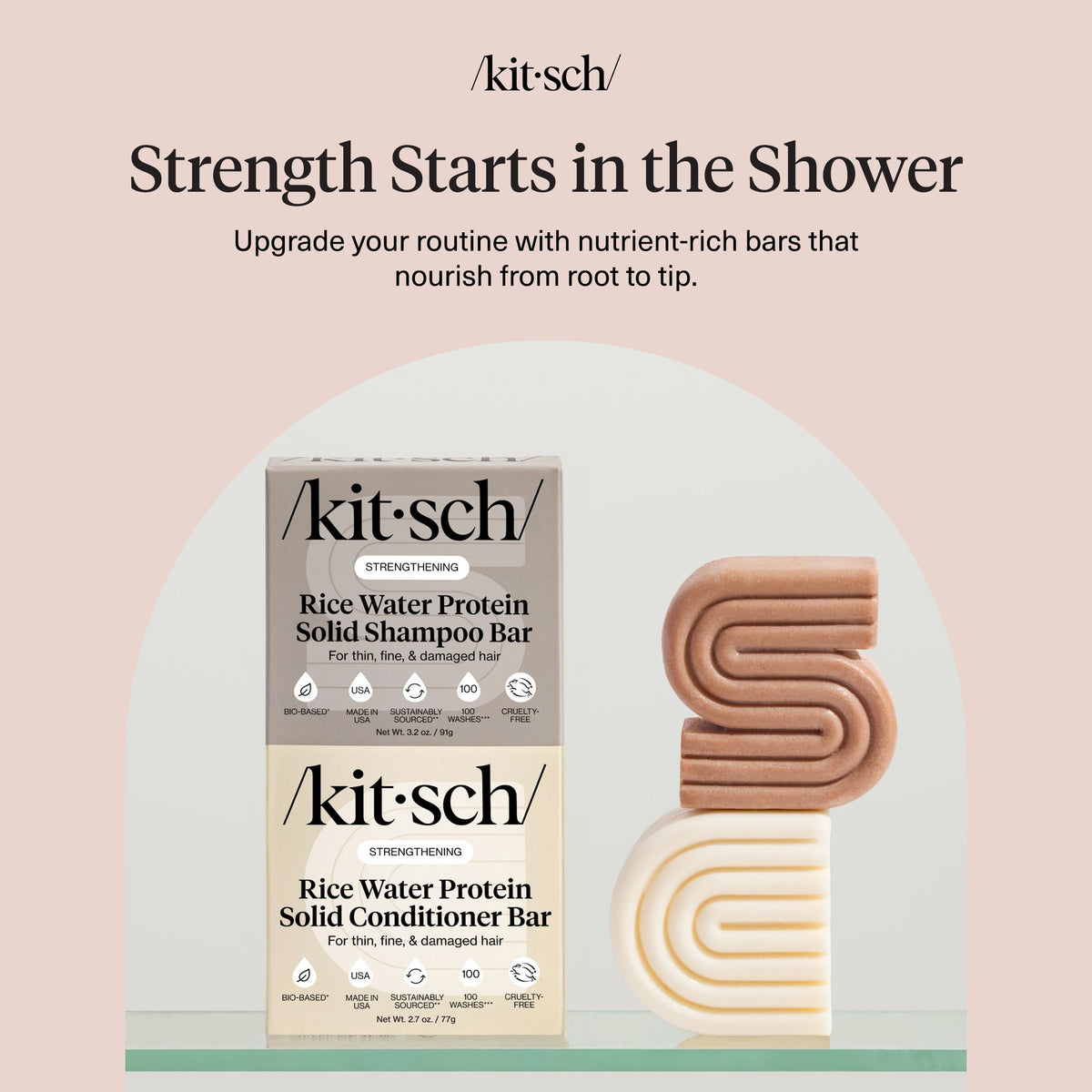kitsch hand lather demonstration showing rich foam and efficient wash