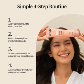 Kitsch in a bathroom routine scene suggesting effortless daily styling benefit