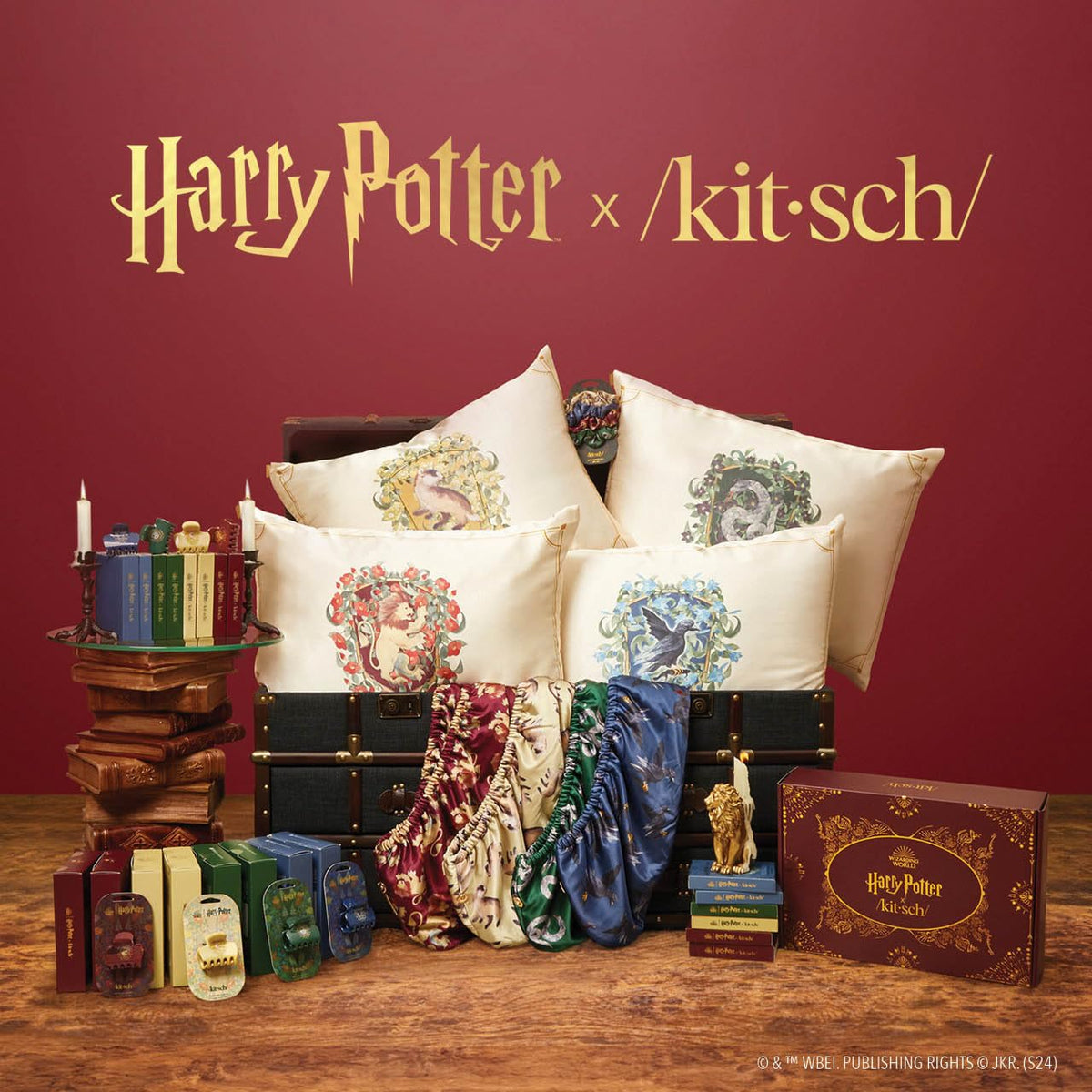 Kitsch in bathroom vanity scene showing stylish daily routine