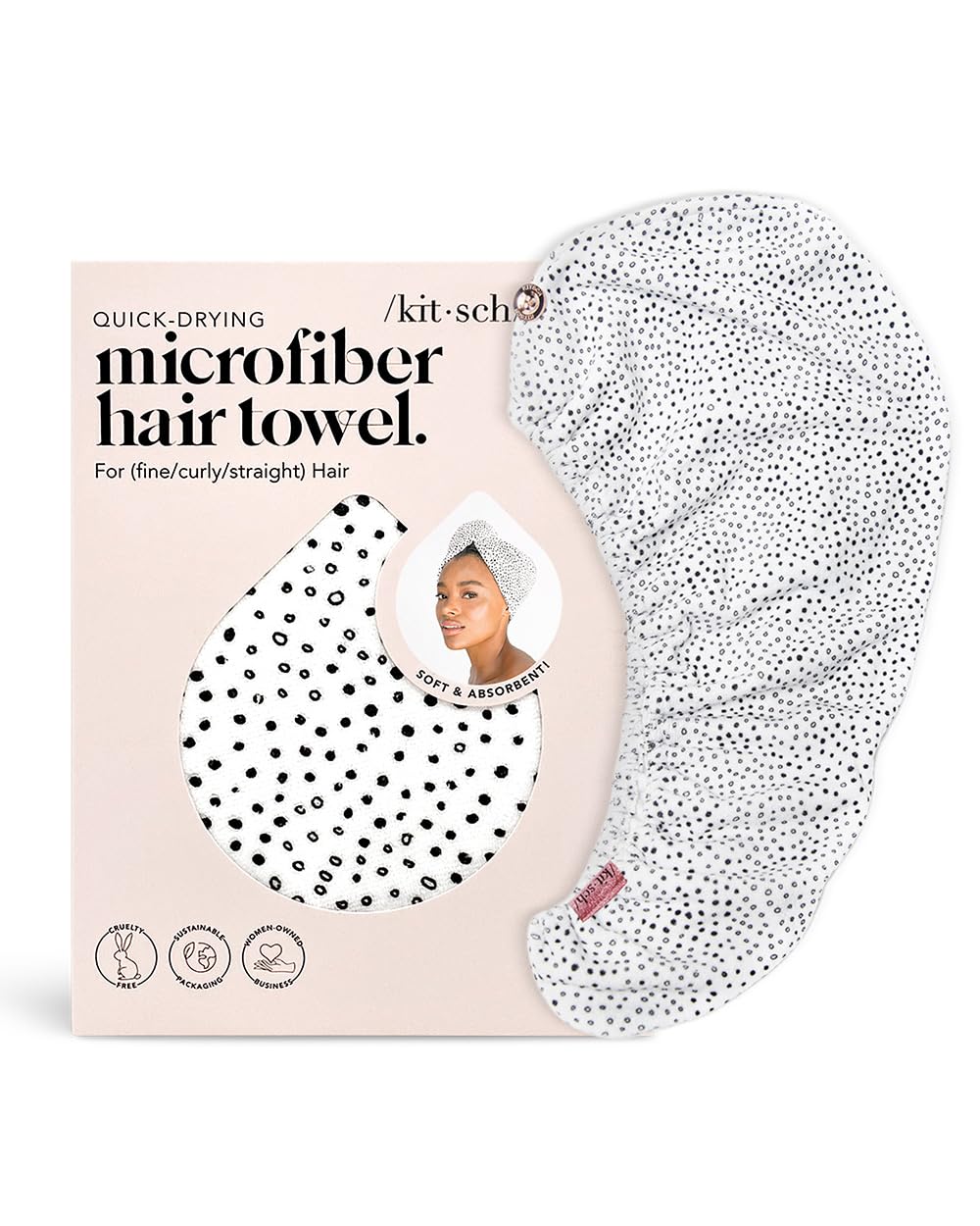 Kitsch microfiber texture closeup highlighting soft, absorbent fibers