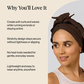 Kitsch model wearing headband in gym demonstrating secure fit benefit