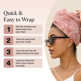 Kitsch used for plopping curly hair showing enhanced curl definition without frizz