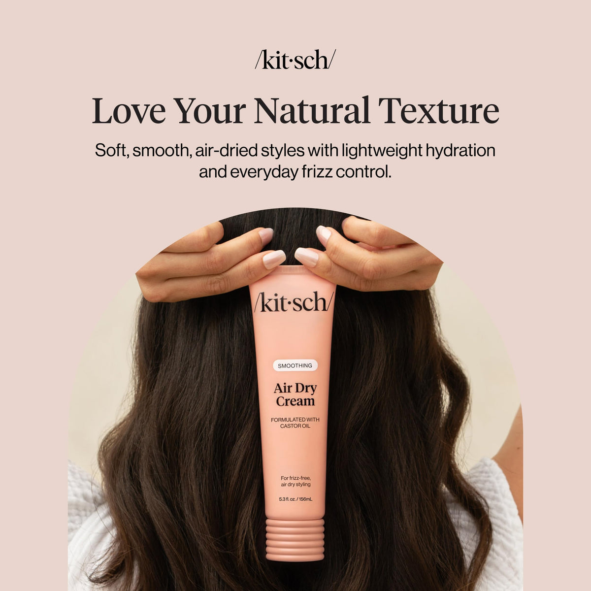 Kitsch recyclable packaging detail showing eco-friendly materials and sustainability