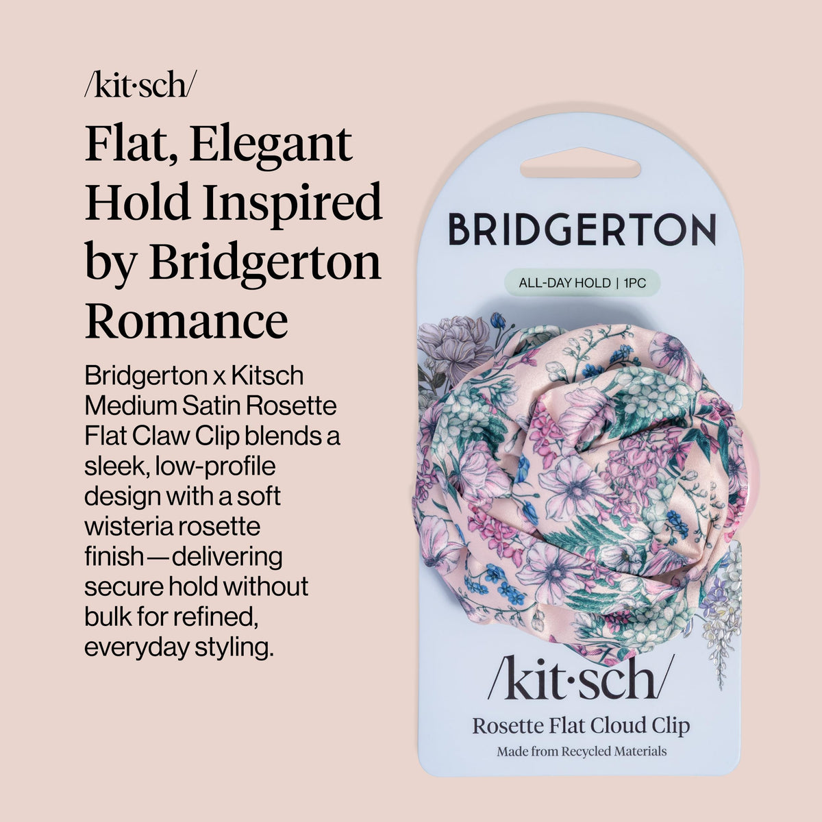 Kitsch satin rosette close-up showing fabric sheen and decorative detail