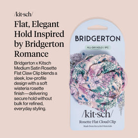 Kitsch satin rosette close-up showing fabric sheen and decorative detail