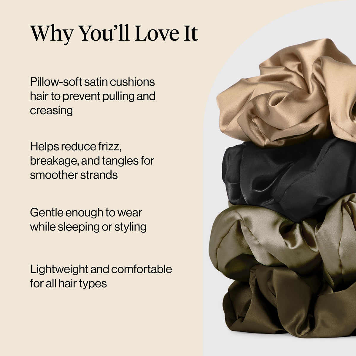 Kitsch scrunchie worn on wrist as accessory offering convenience and style
