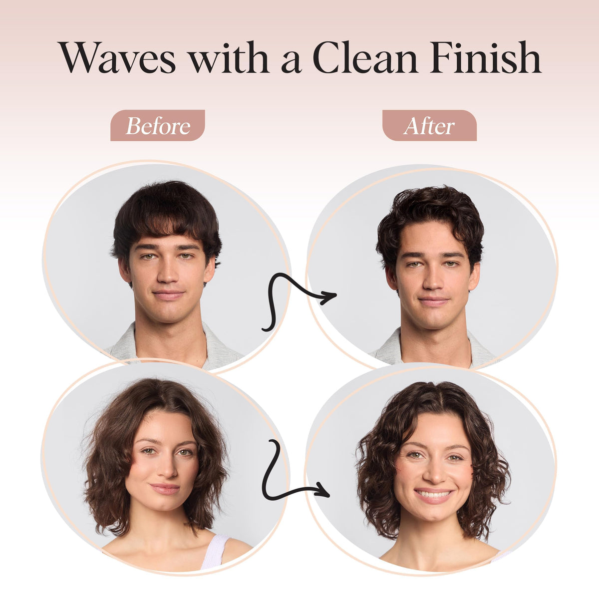 Kitsch before and after hair comparison showing increased volume