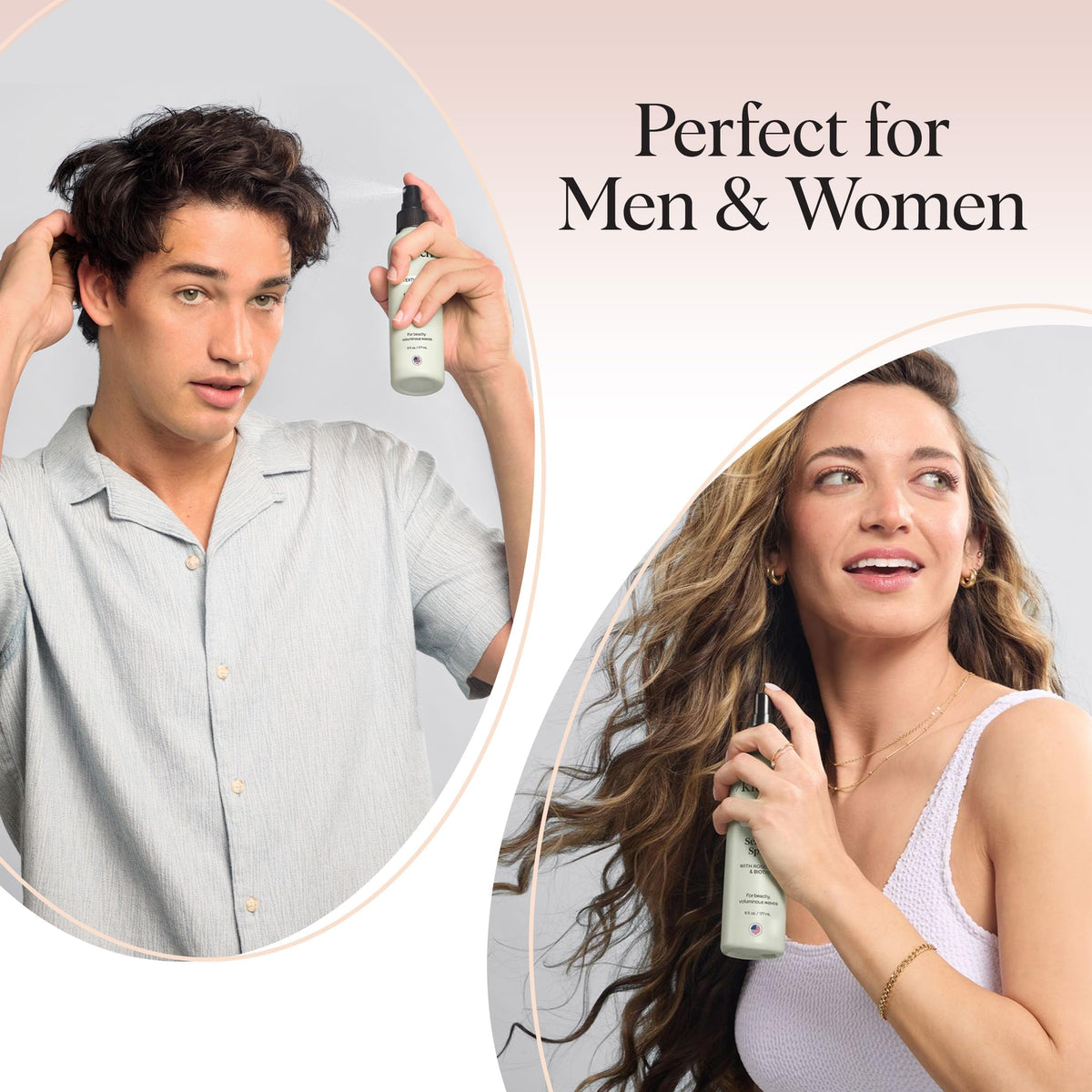 Kitsch texture on hair illustrating natural waves and soft hold